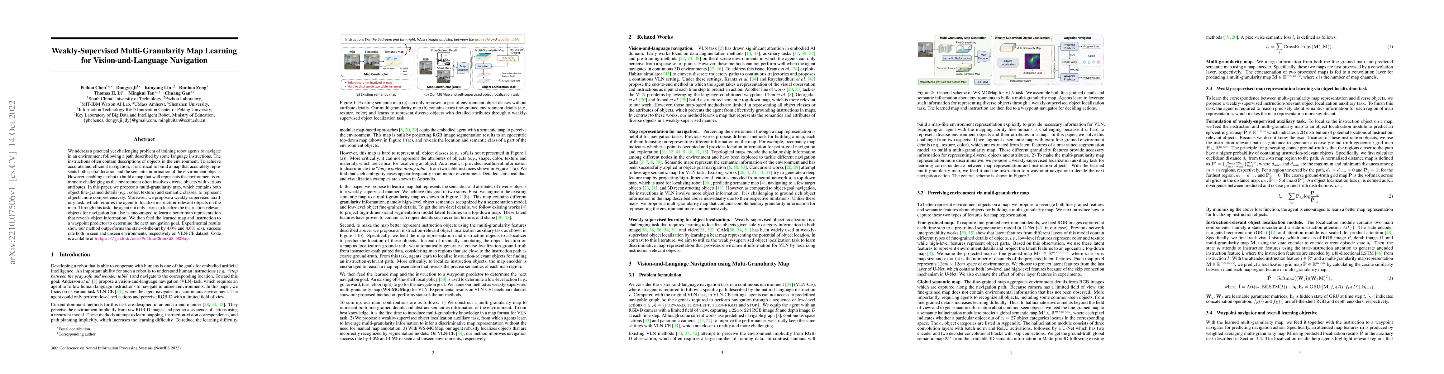 Thumbnail for Weakly-Supervised Multi-Granularity Map Learning for Vision-and-Language
  Navigation