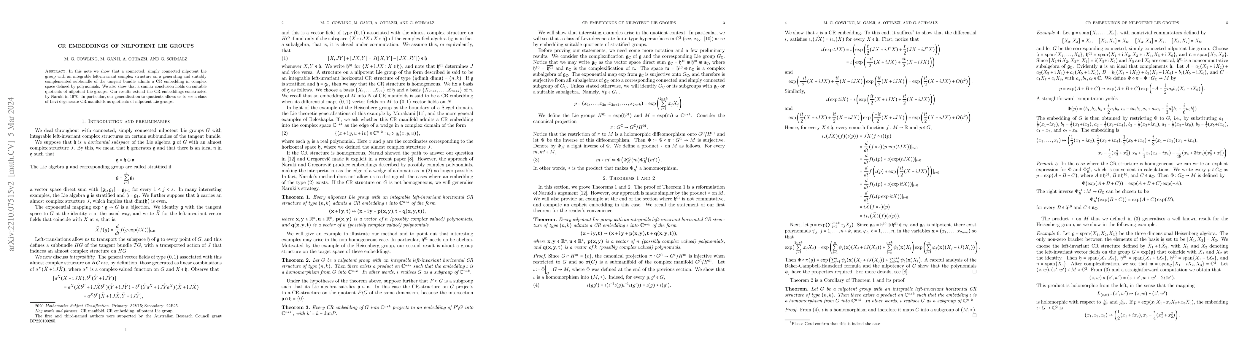Thumbnail for CR embeddings of nilpotent Lie groups