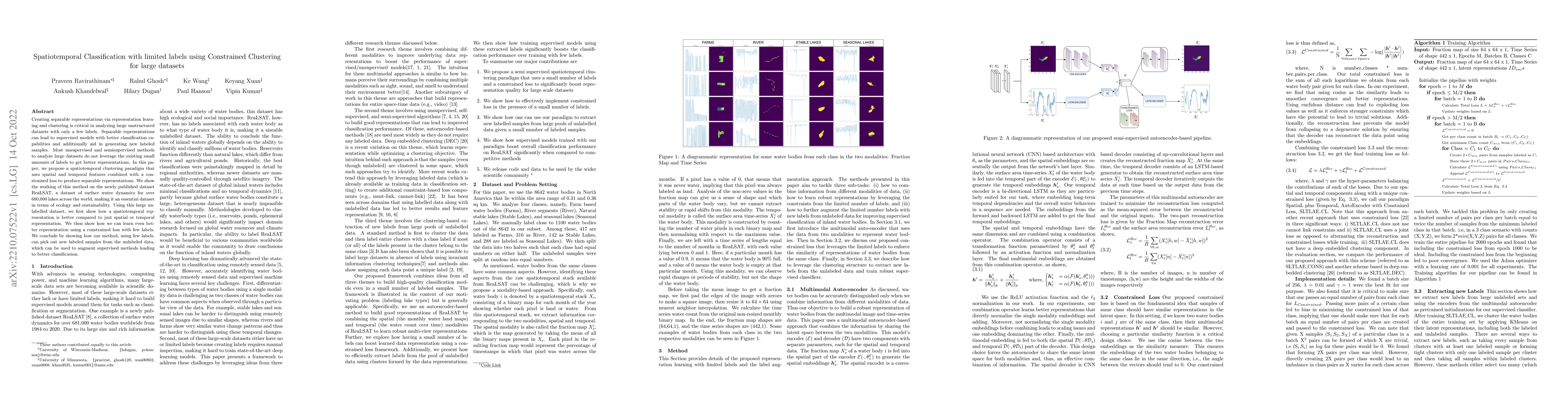 Thumbnail for Spatiotemporal Classification with limited labels using Constrained
  Clustering for large datasets