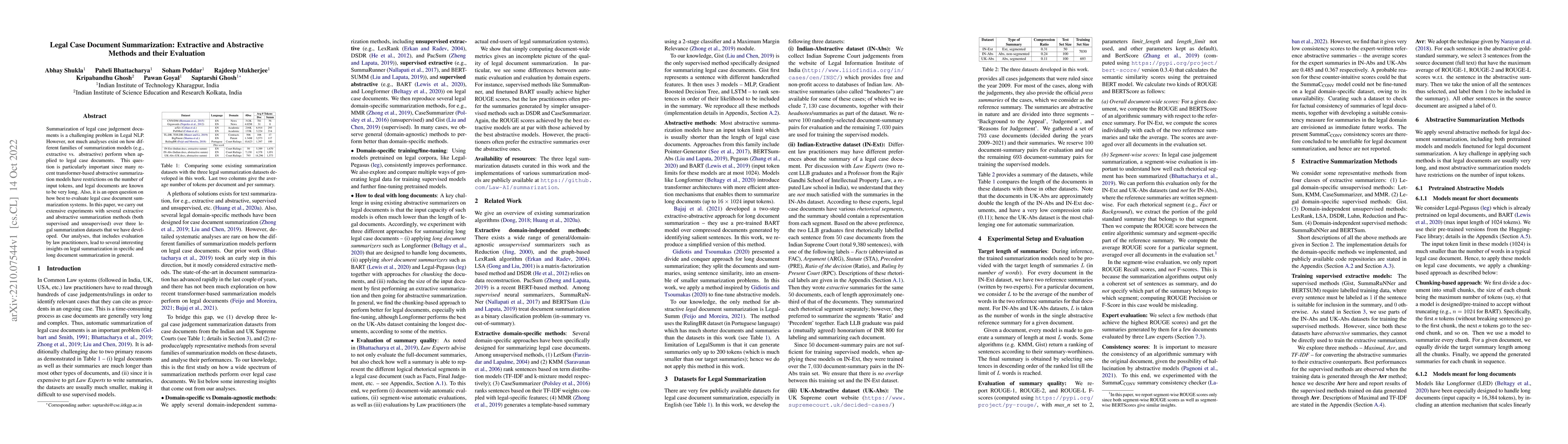 Thumbnail for Legal Case Document Summarization: Extractive and Abstractive Methods
  and their Evaluation