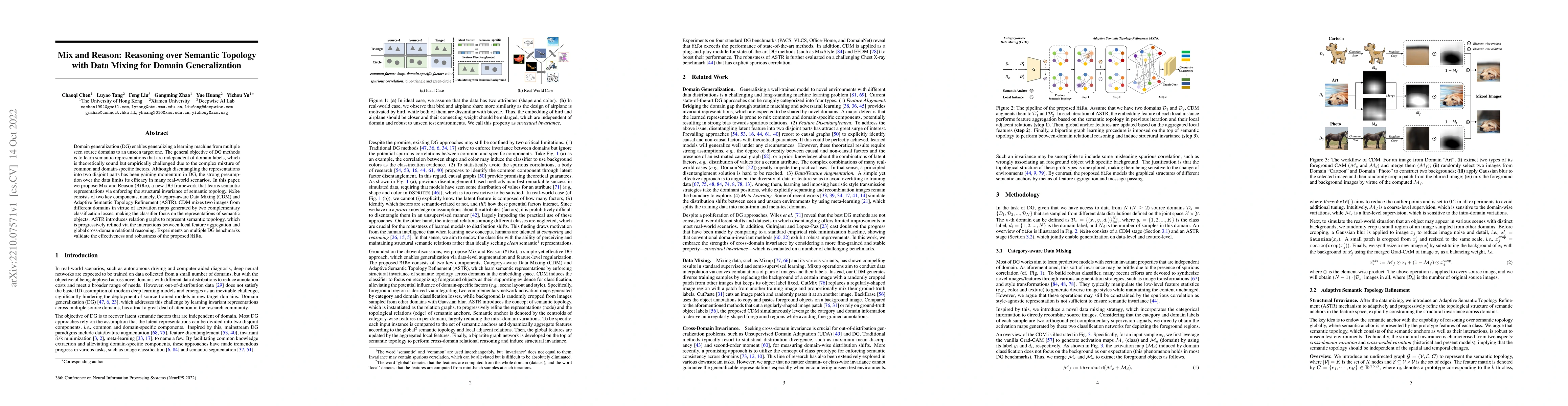 Thumbnail for Mix and Reason: Reasoning over Semantic Topology with Data Mixing for
  Domain Generalization