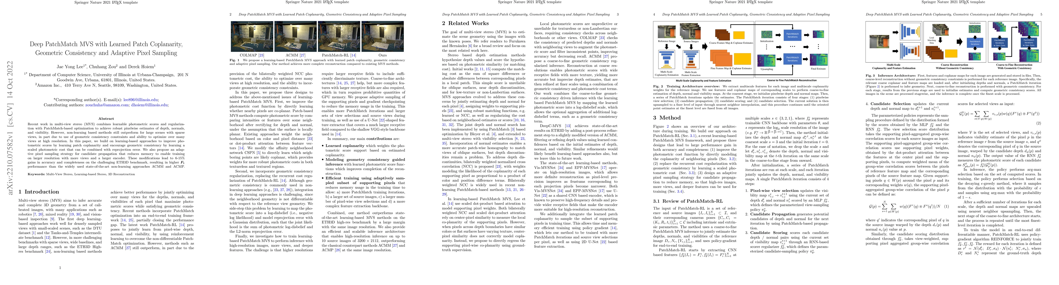 Thumbnail for Deep PatchMatch MVS with Learned Patch Coplanarity, Geometric
  Consistency and Adaptive Pixel Sampling