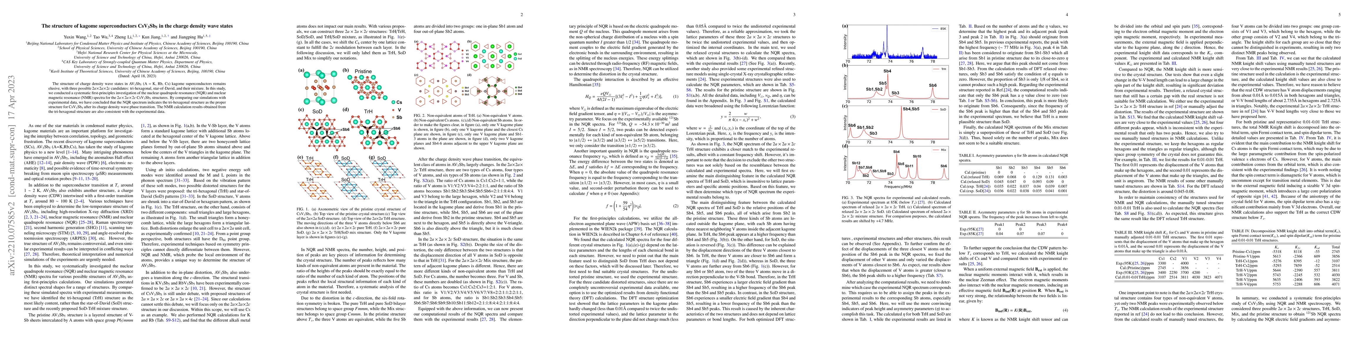 Thumbnail for The structure of kagome superconductors CsV$_3$Sb$_5$ in the charge
  density wave states
