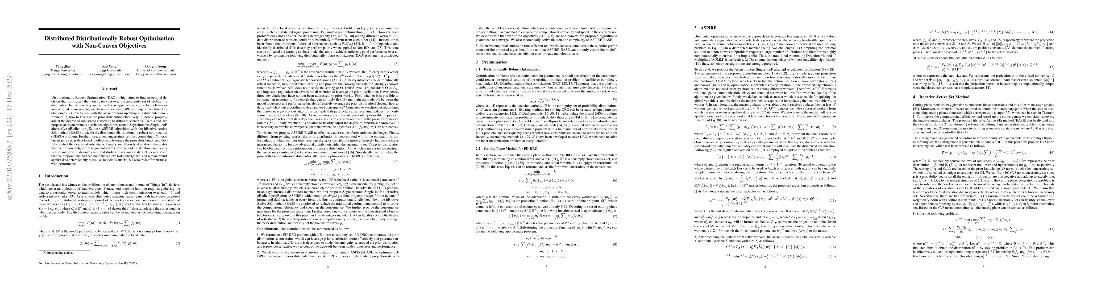Thumbnail for Distributed Distributionally Robust Optimization with Non-Convex
  Objectives