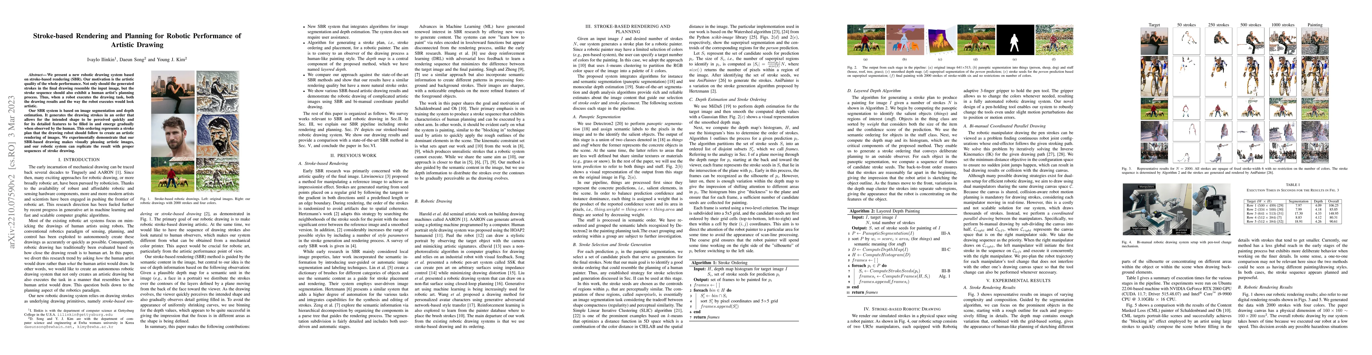 Thumbnail for Stroke-based Rendering and Planning for Robotic Performance of Artistic
  Drawing