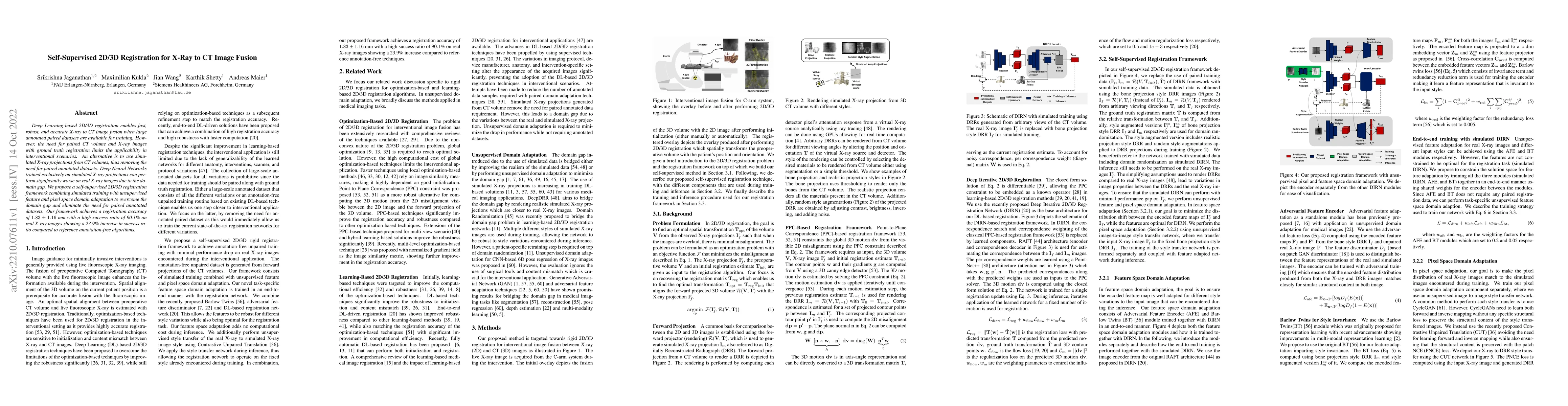 Thumbnail for Self-Supervised 2D/3D Registration for X-Ray to CT Image Fusion