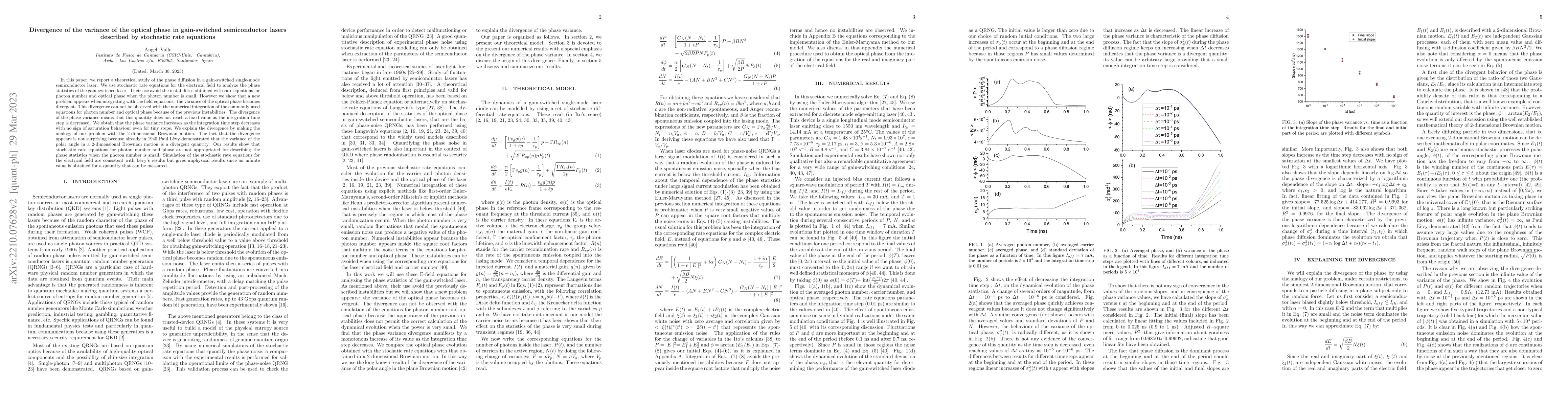Thumbnail for Divergence of the variance of the optical phase in gain-switched
  semiconductor lasers described by stochastic rate equations