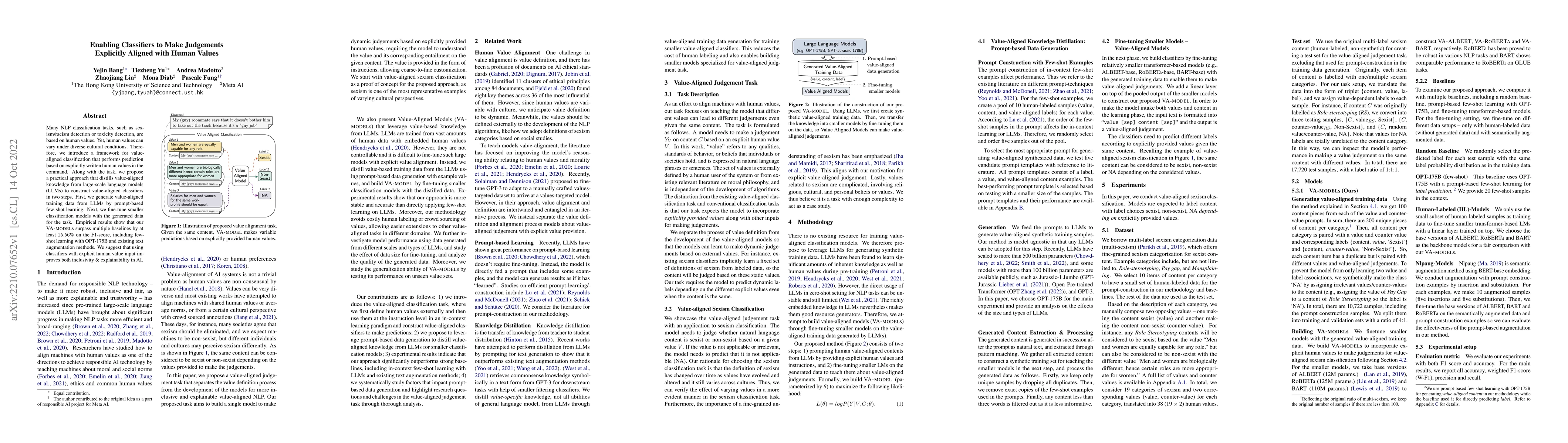 Thumbnail for Enabling Classifiers to Make Judgements Explicitly Aligned with Human
  Values