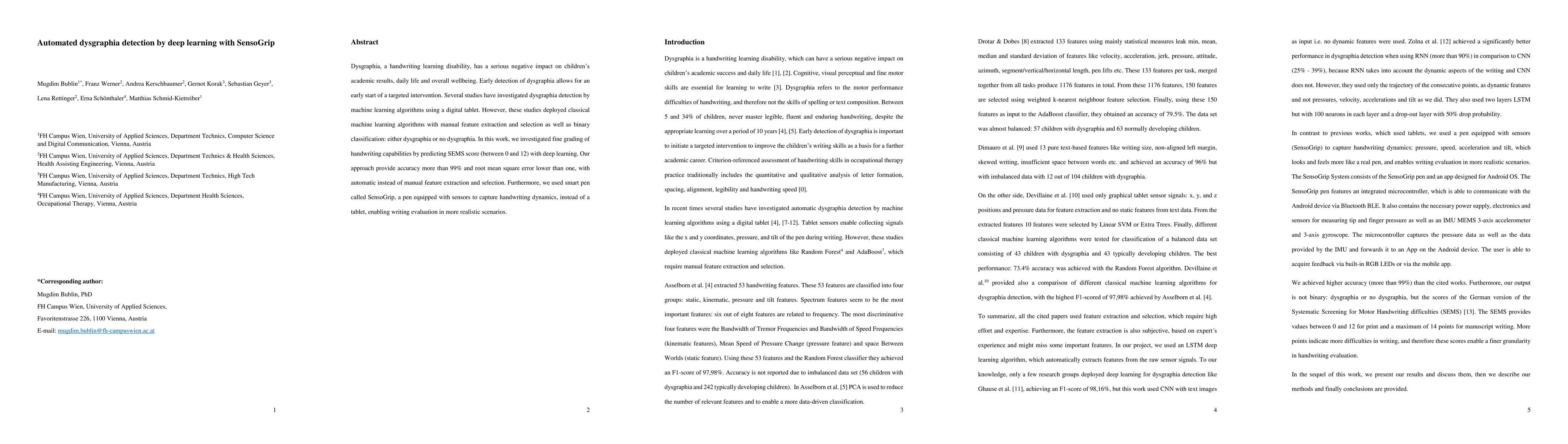 Thumbnail for Automated dysgraphia detection by deep learning with SensoGrip