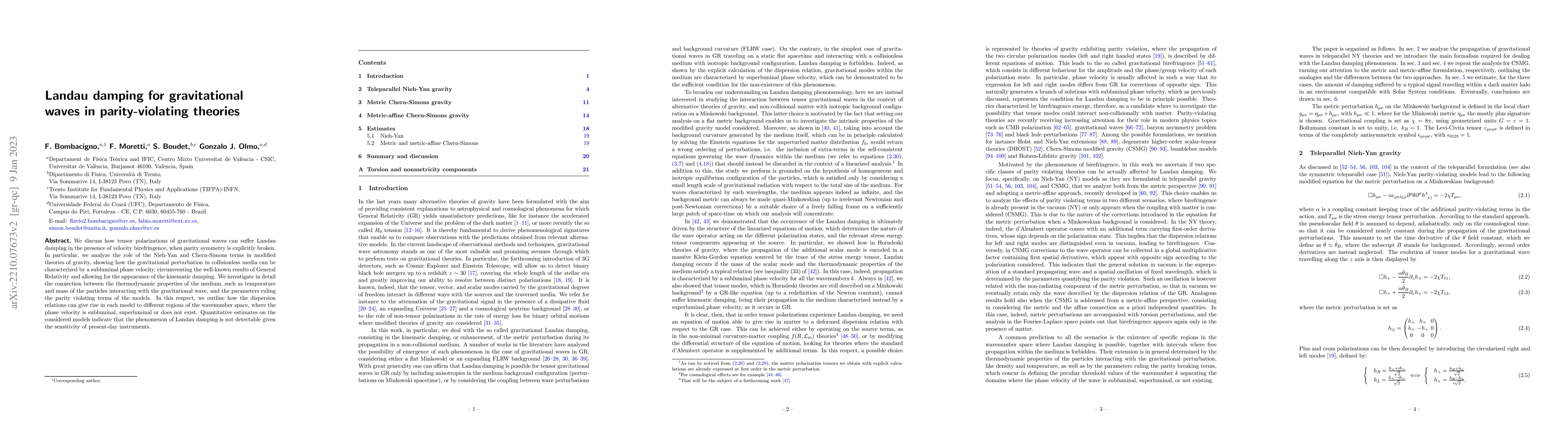 Thumbnail for Landau damping for gravitational waves in parity-violating theories
