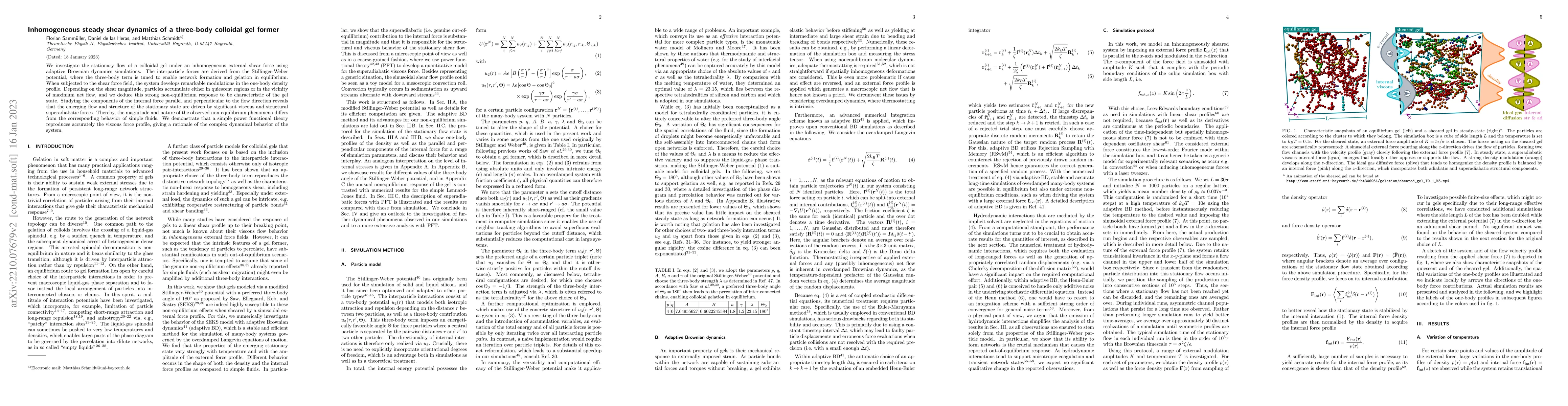 Thumbnail for Inhomogeneous steady shear dynamics of a three-body colloidal gel former