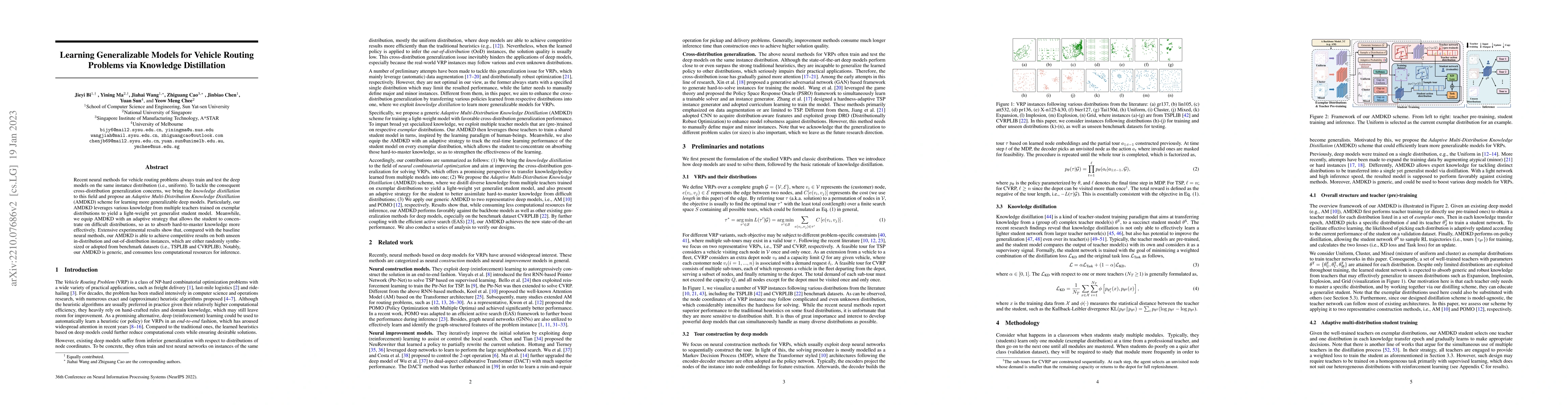 Thumbnail for Learning Generalizable Models for Vehicle Routing Problems via Knowledge
  Distillation