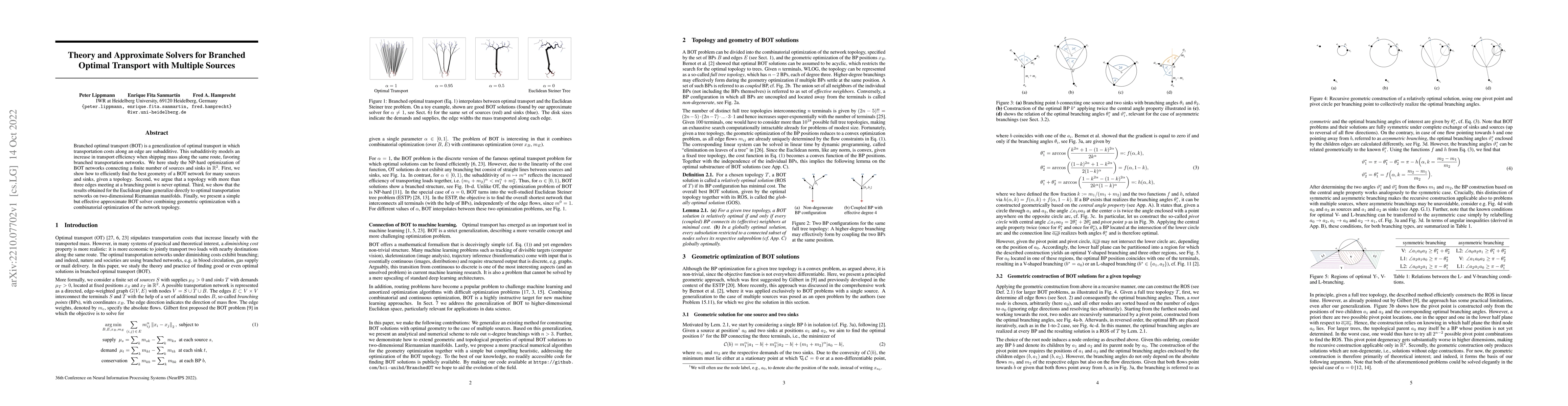 Thumbnail for Theory and Approximate Solvers for Branched Optimal Transport with
  Multiple Sources