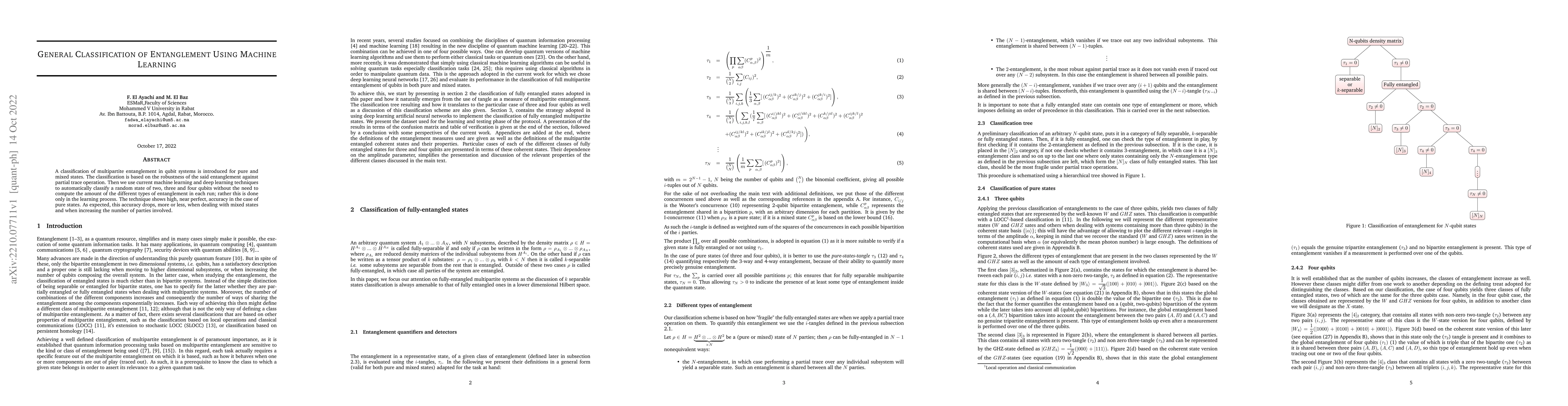 Thumbnail for General Classification of Entanglement Using Machine Learning