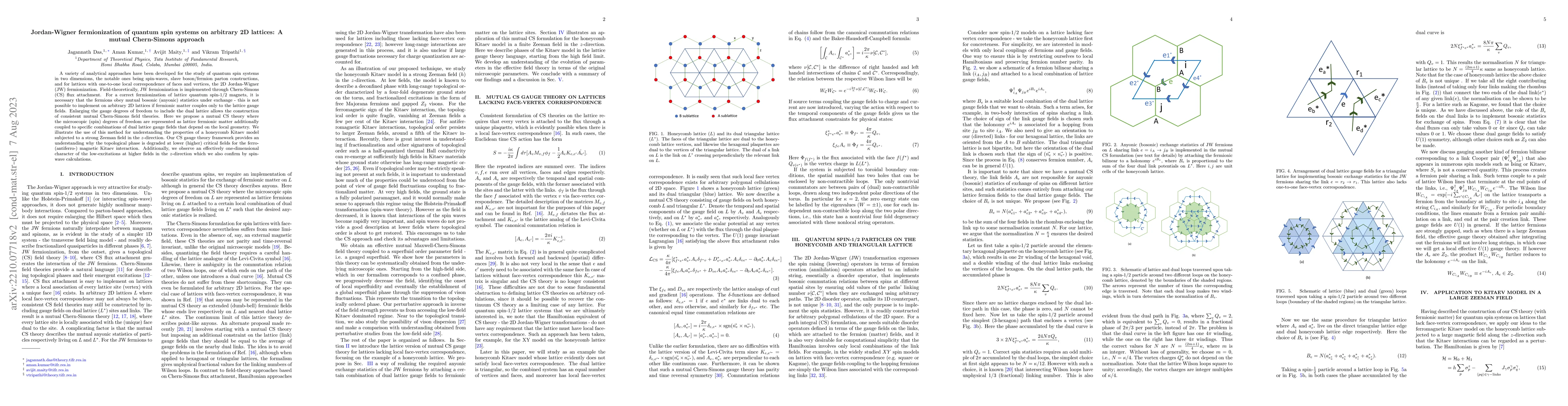 Thumbnail for Jordan-Wigner fermionization of quantum spin systems on arbitrary 2D
  lattices: A mutual Chern-Simons approach