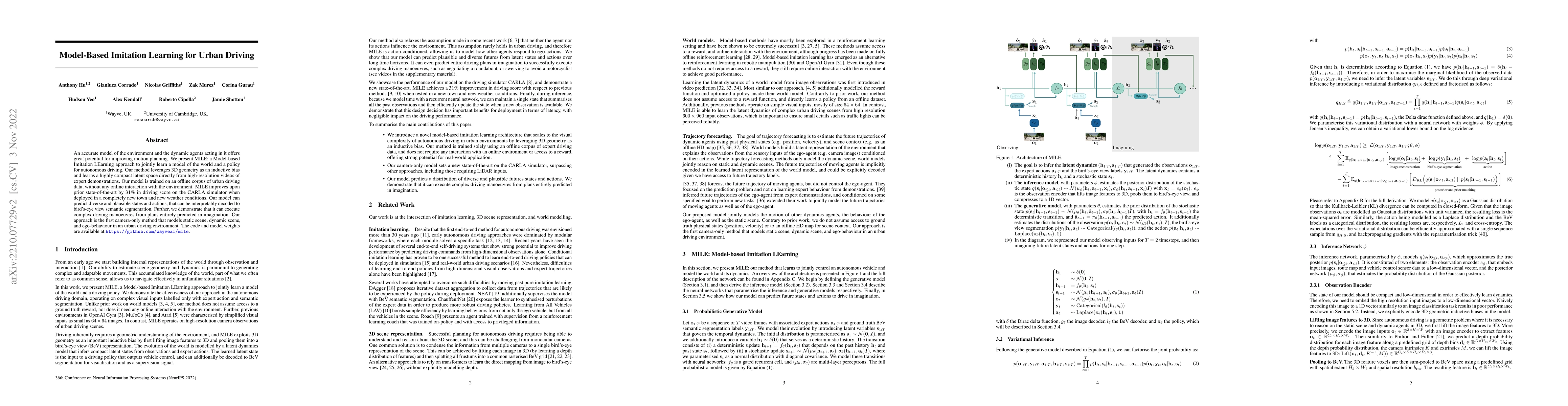Thumbnail for Model-Based Imitation Learning for Urban Driving