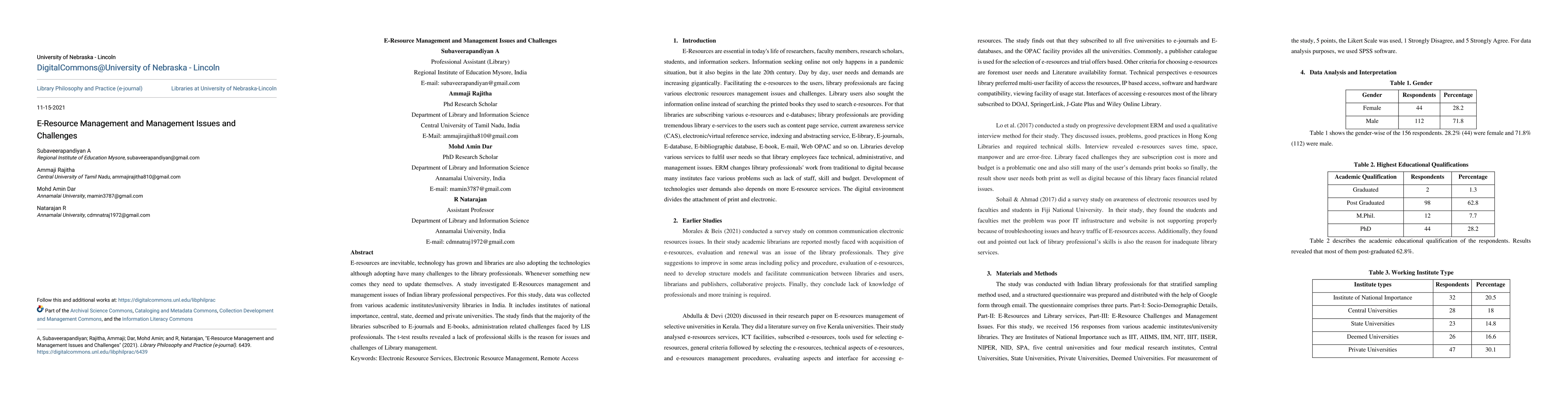 Thumbnail for E-Resource Management and Management Issues and Challenges