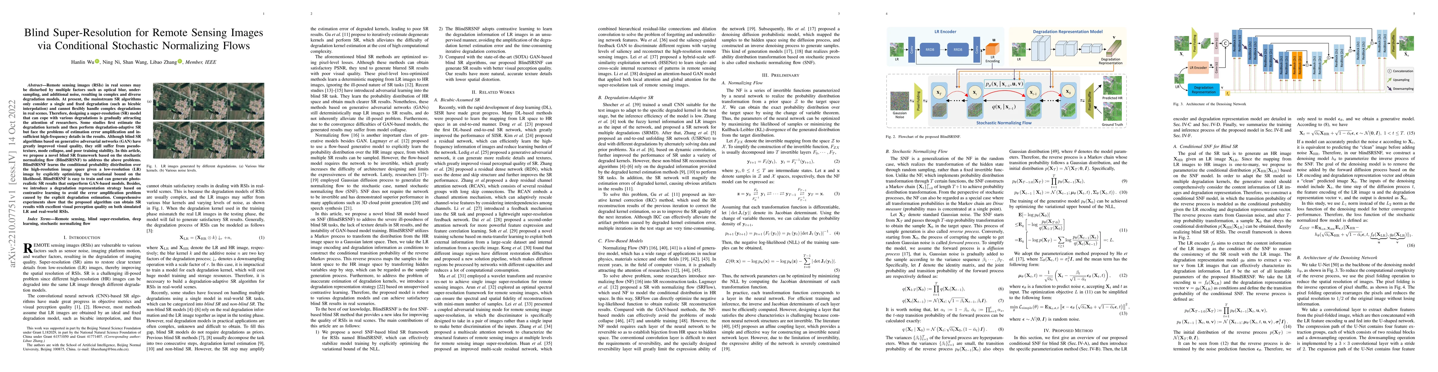 Thumbnail for Blind Super-Resolution for Remote Sensing Images via Conditional
  Stochastic Normalizing Flows