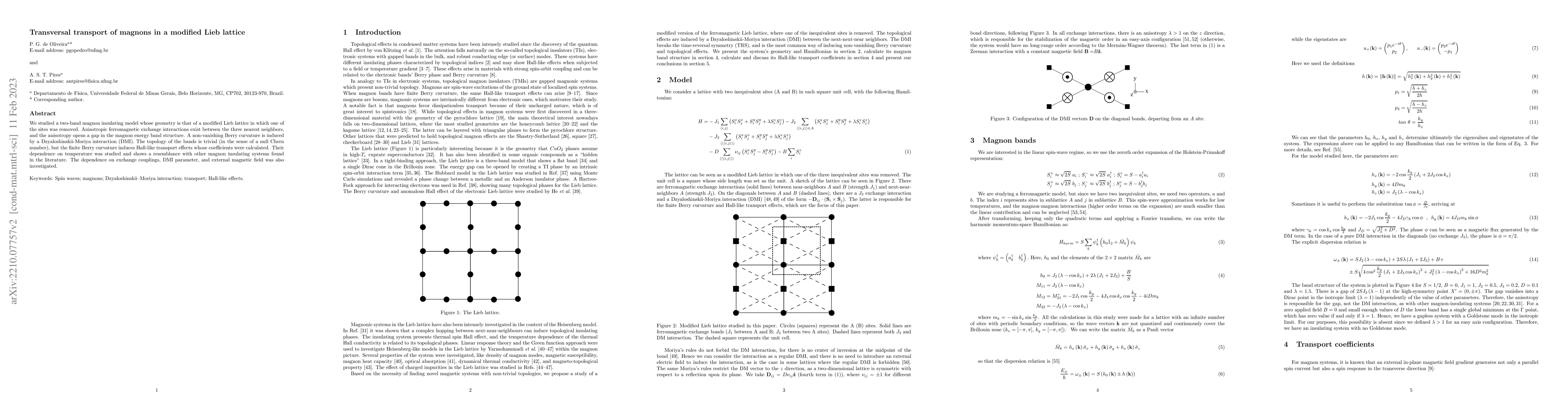 Thumbnail for Transversal transport of magnons in a modified Lieb lattice