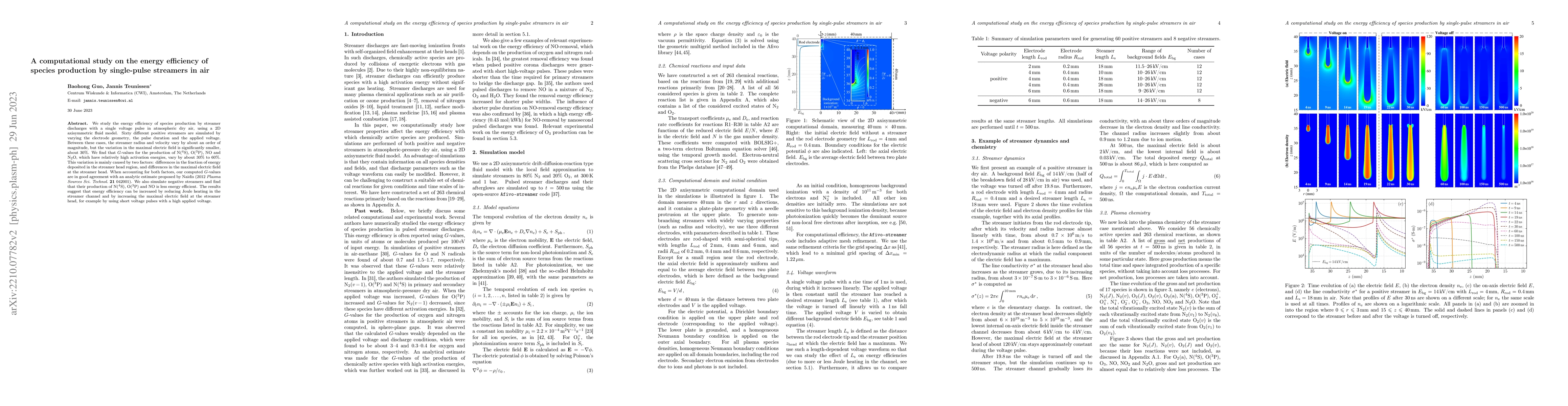 Thumbnail for A computational study on the energy efficiency of species production by
  single-pulse streamers in air
