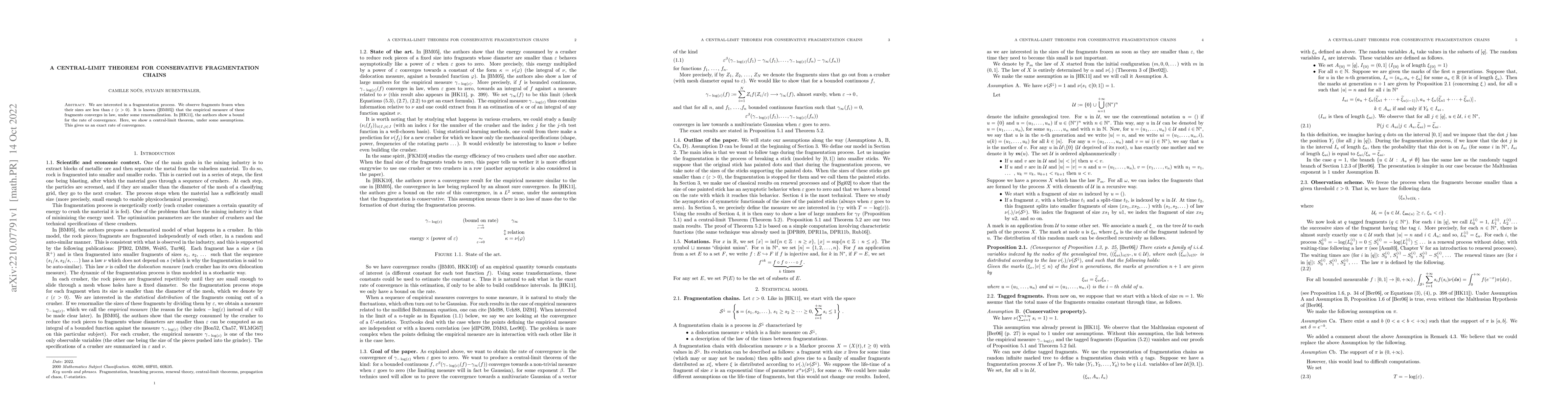 Thumbnail for A centra-limit theorem for conservative fragmentation chain