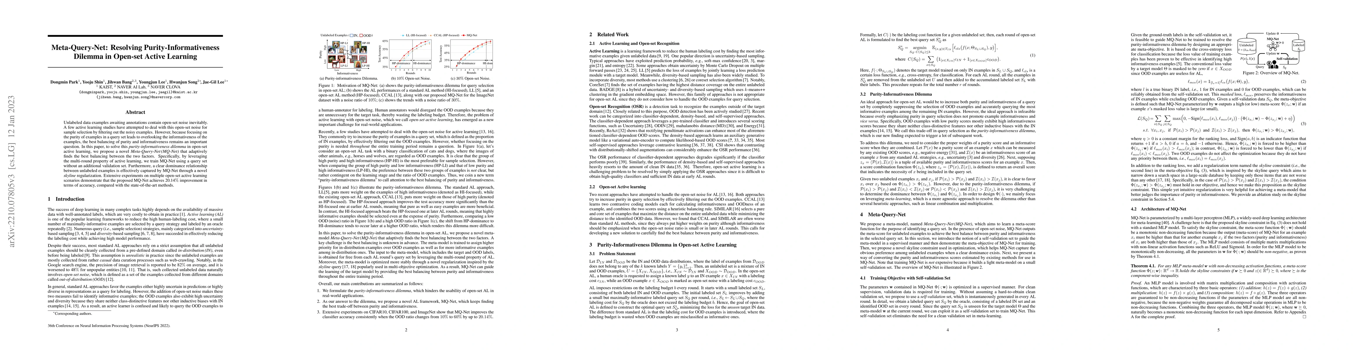 Thumbnail for Meta-Query-Net: Resolving Purity-Informativeness Dilemma in Open-set
  Active Learning