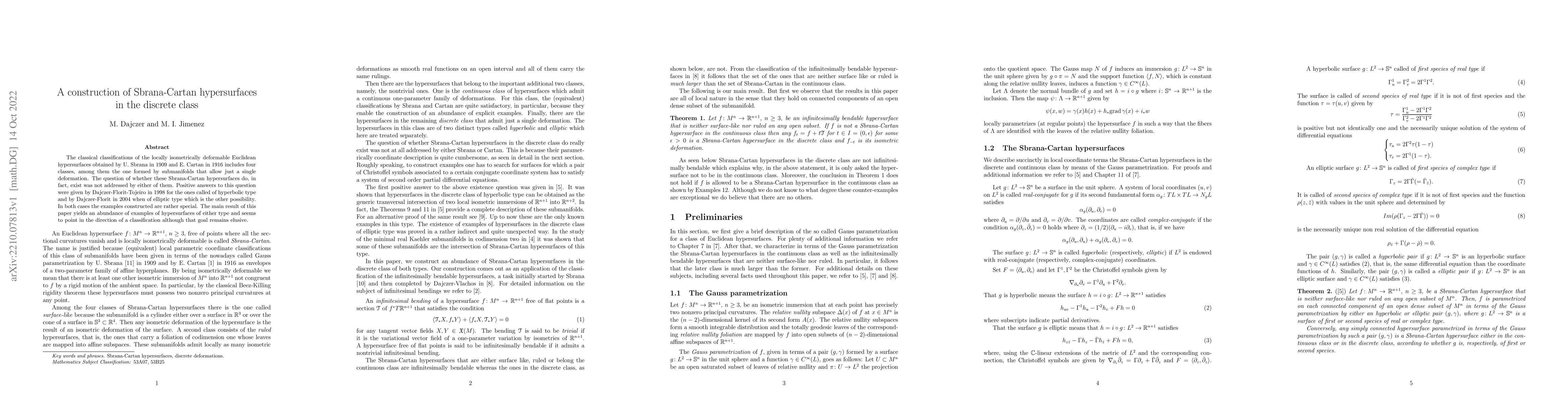 Thumbnail for A construction of Sbrana-Cartan hypersurfaces in the discrete class