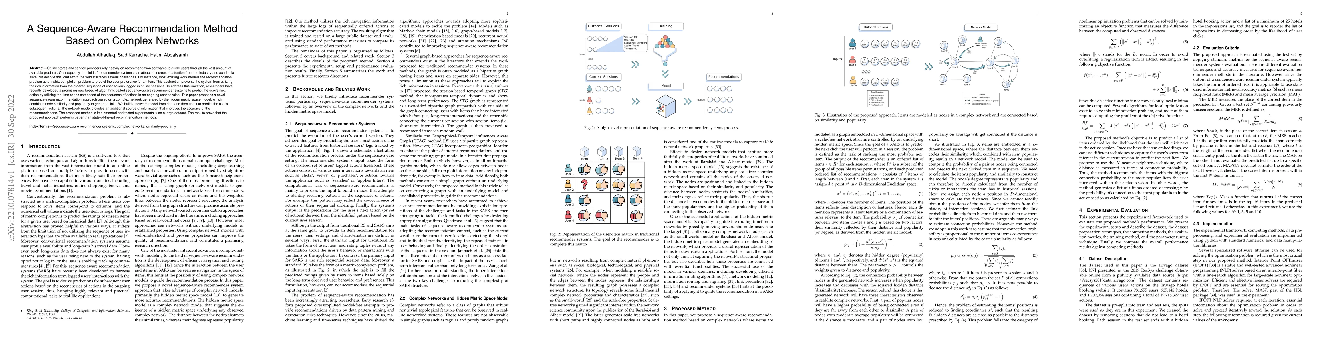 Thumbnail for A Sequence-Aware Recommendation Method Based on Complex Networks