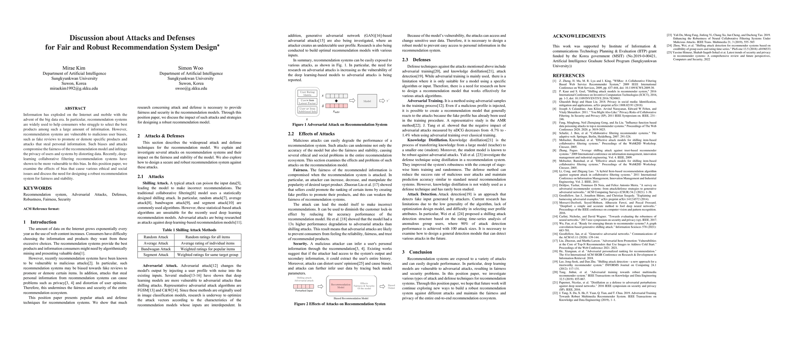 Thumbnail for Discussion about Attacks and Defenses for Fair and Robust Recommendation
  System Design