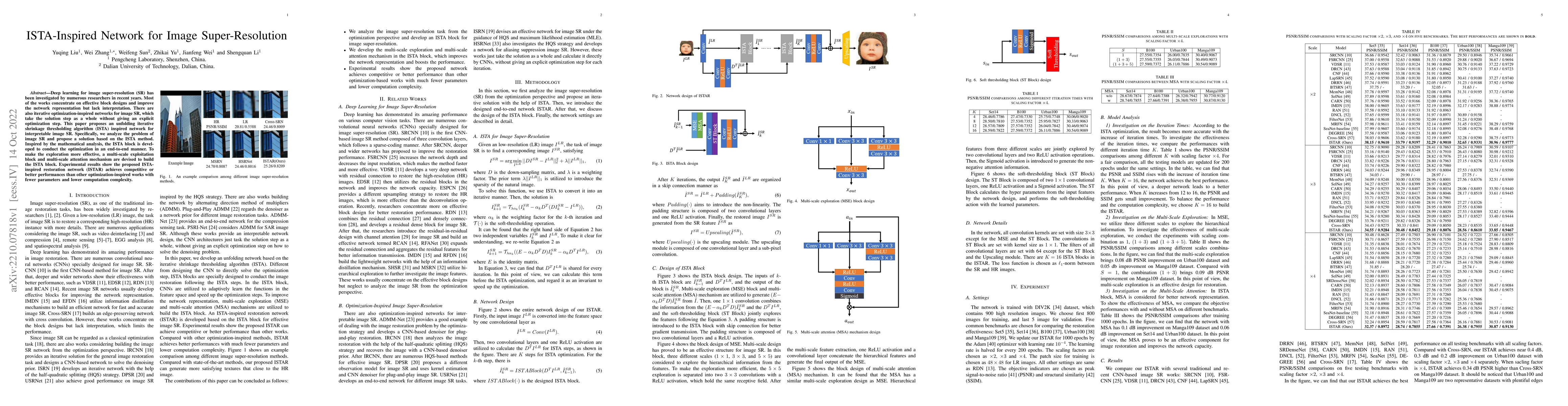 Thumbnail for ISTA-Inspired Network for Image Super-Resolution
