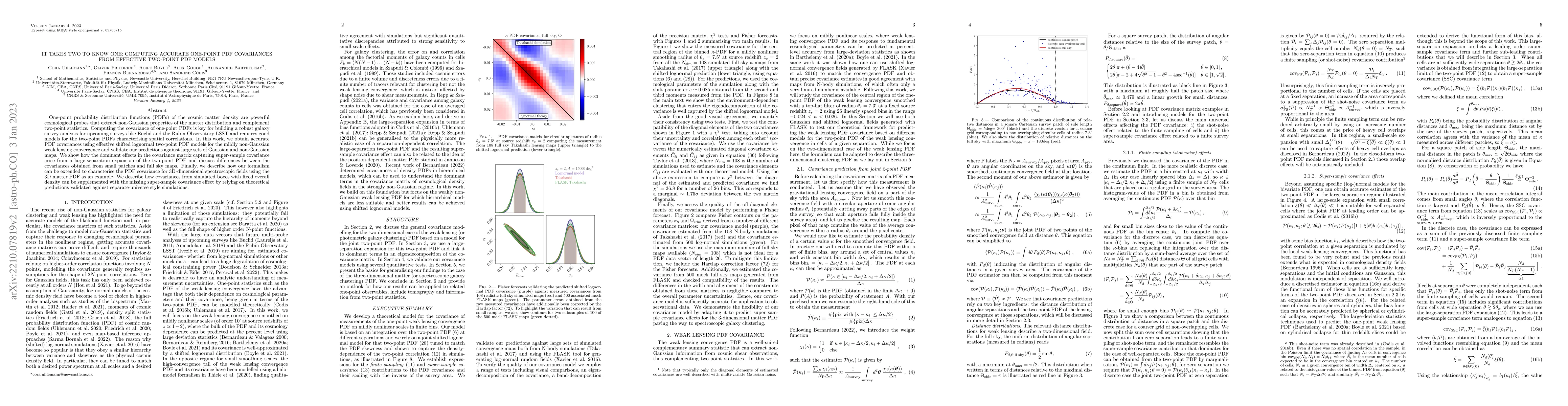Thumbnail for It takes two to know one: Computing accurate one-point PDF covariances
  from effective two-point PDF models