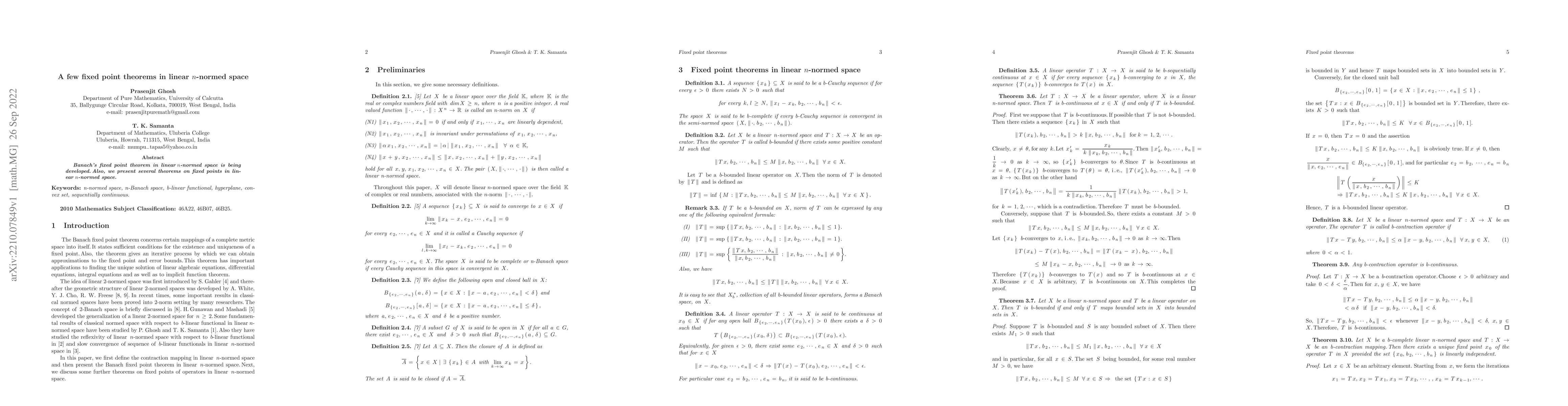Thumbnail for A few fixed point theorems in linear n-normed space