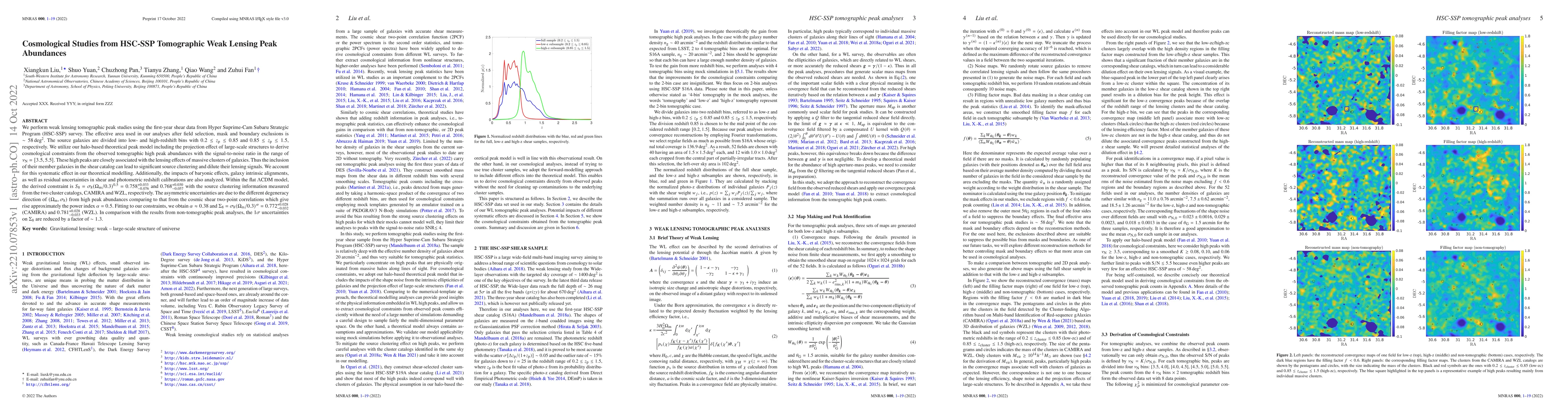 Thumbnail for Cosmological Studies from HSC-SSP Tomographic Weak Lensing Peak
  Abundances