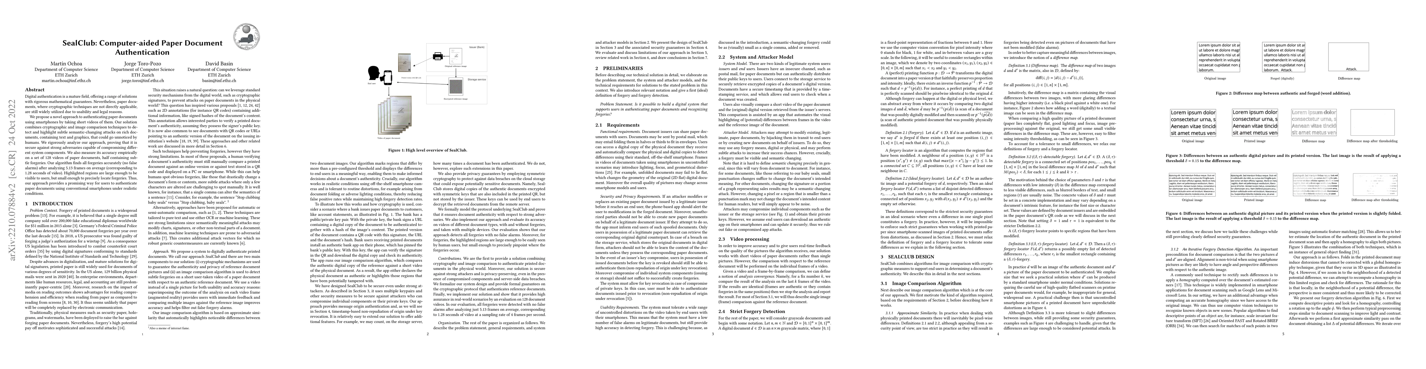 Thumbnail for SealClub: Computer-aided Paper Document Authentication