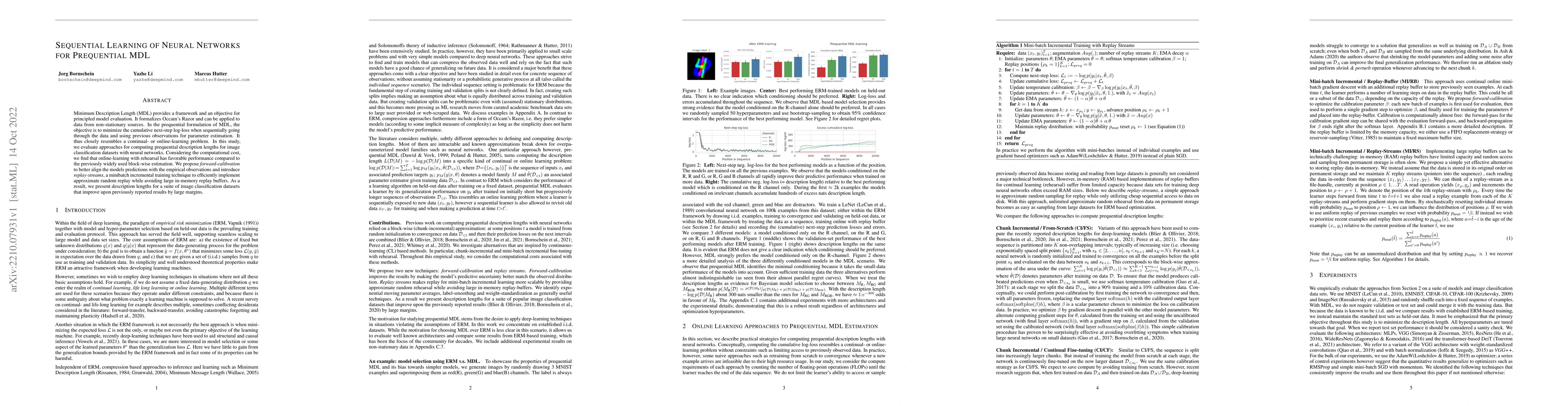 Thumbnail for Sequential Learning Of Neural Networks for Prequential MDL