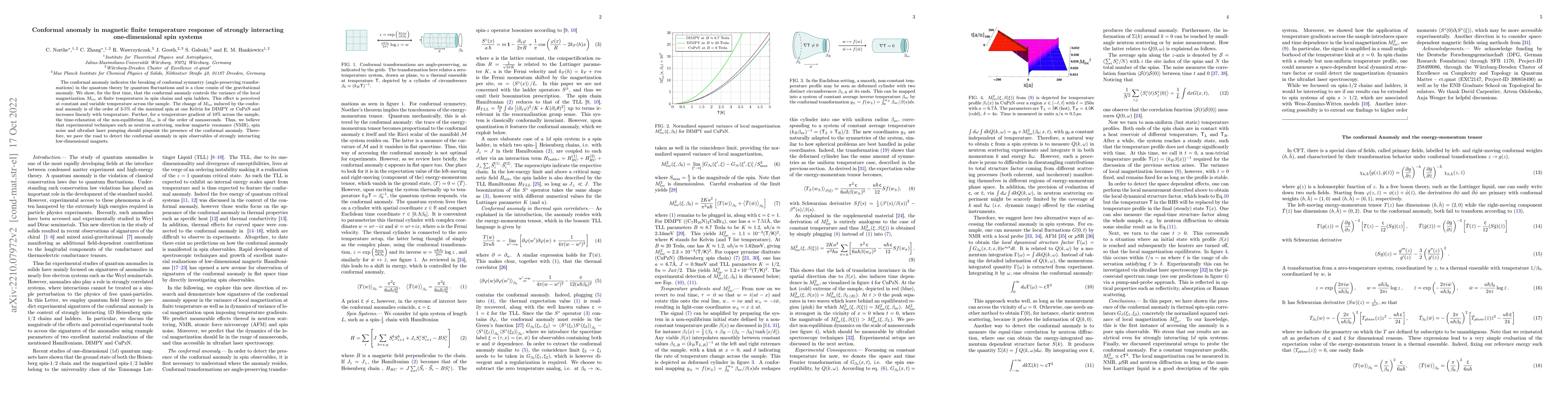 Thumbnail for Conformal anomaly in magnetic finite temperature response of strongly
  interacting one-dimensional spin systems