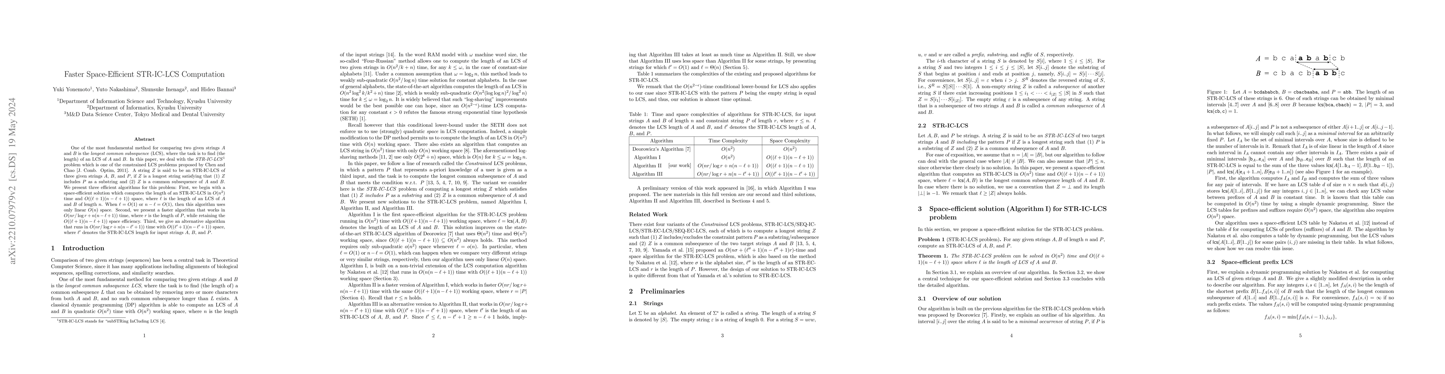 Thumbnail for Faster Space-Efficient STR-IC-LCS Computation
