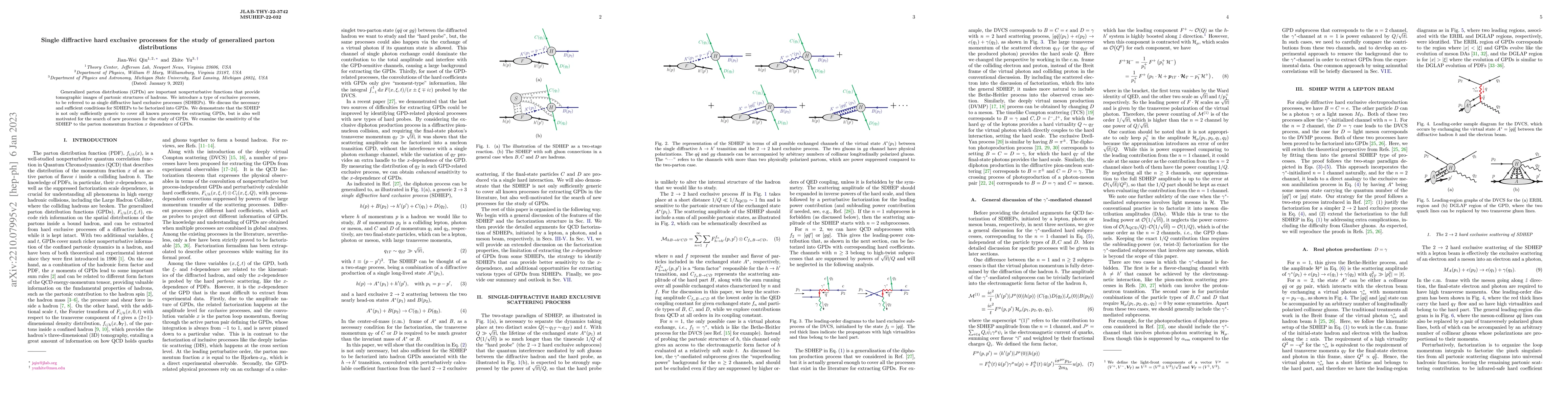 Thumbnail for Single diffractive hard exclusive processes for the study of generalized
  parton distributions