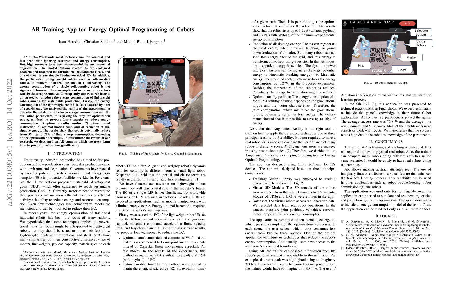 Thumbnail for AR Training App for Energy Optimal Programming of Cobots