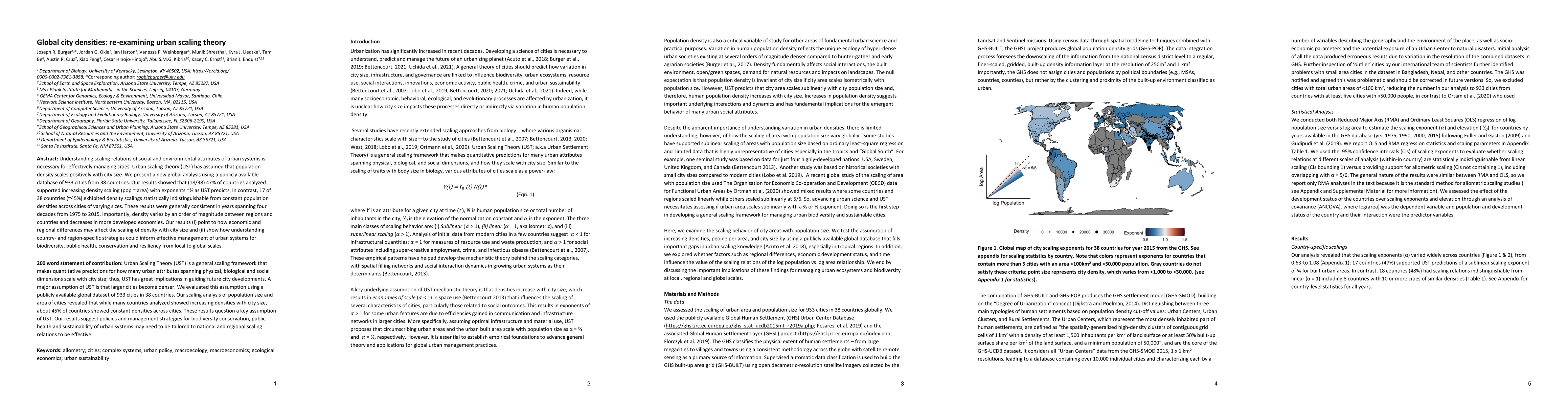 Thumbnail for Global city densities: re-examining urban scaling theory