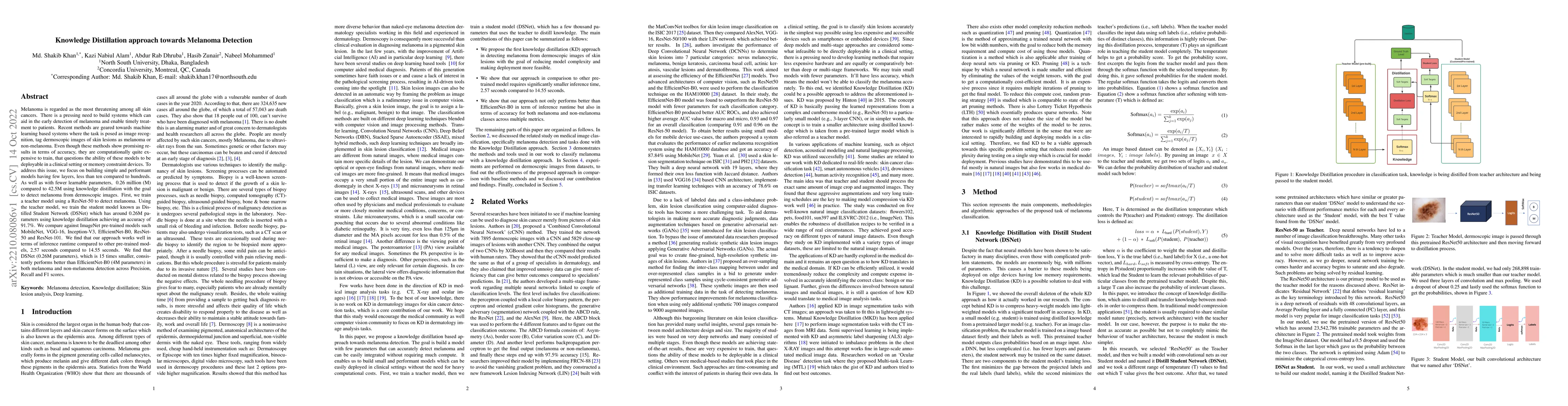 Thumbnail for Knowledge Distillation approach towards Melanoma Detection