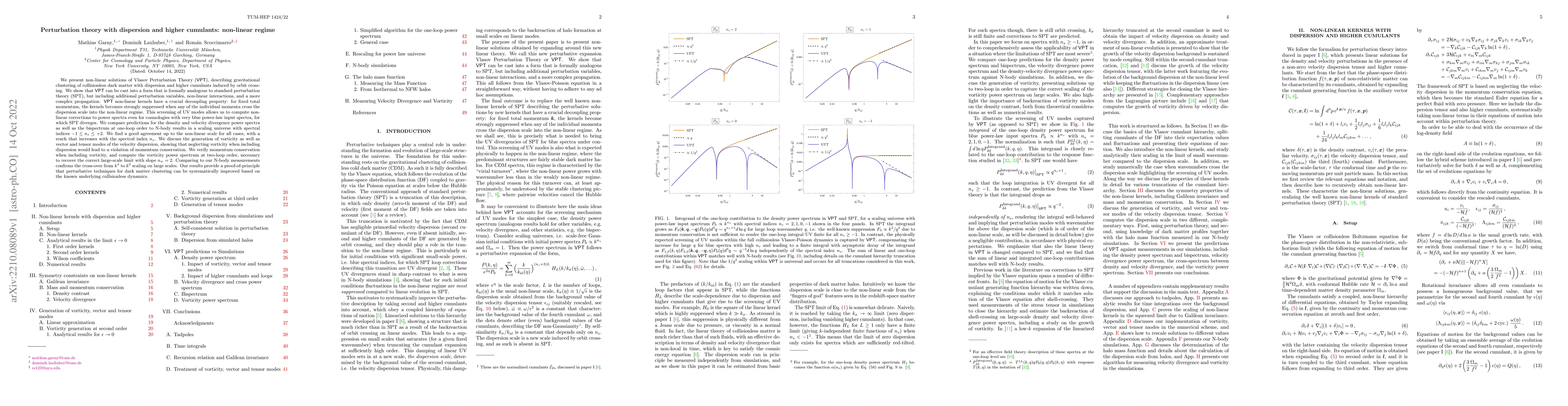 Thumbnail for Perturbation theory with dispersion and higher cumulants: non-linear
  regime