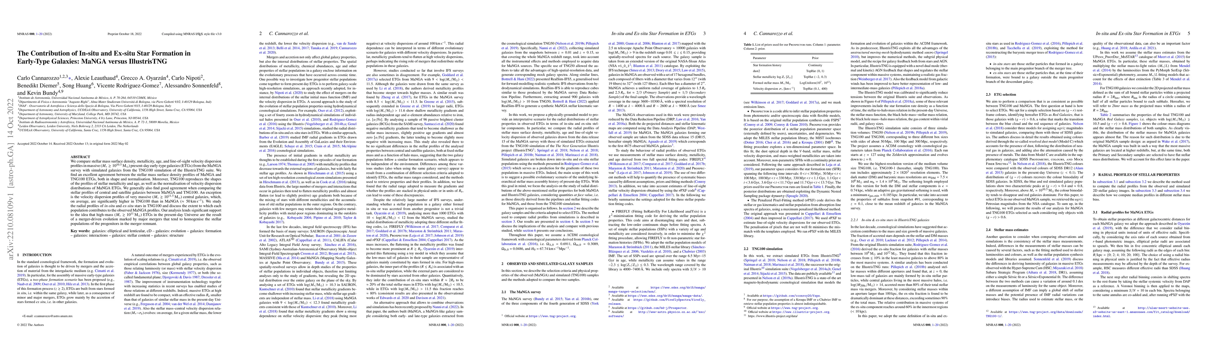 Thumbnail for The Contribution of In-situ and Ex-situ Star Formation in Early-Type
  Galaxies: MaNGA versus IllustrisTNG