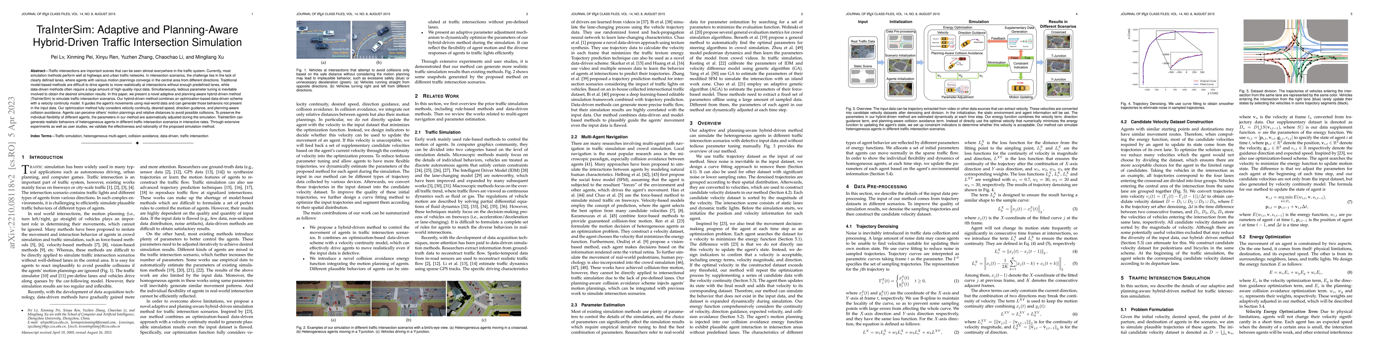 Thumbnail for TraInterSim: Adaptive and Planning-Aware Hybrid-Driven Traffic
  Intersection Simulation