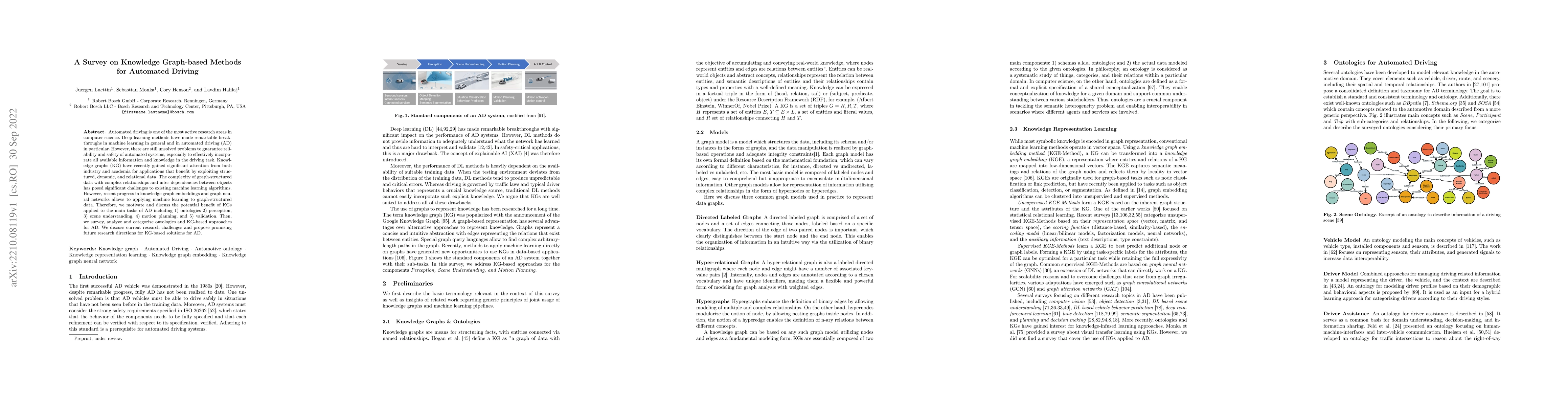 Thumbnail for A Survey on Knowledge Graph-based Methods for Automated Driving