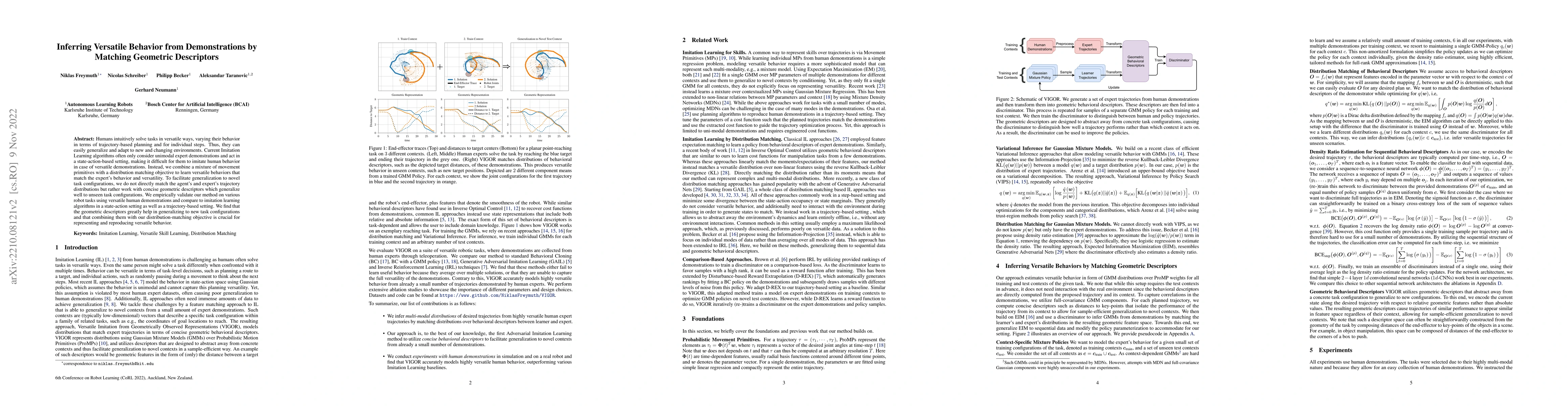 Thumbnail for Inferring Versatile Behavior from Demonstrations by Matching Geometric
  Descriptors