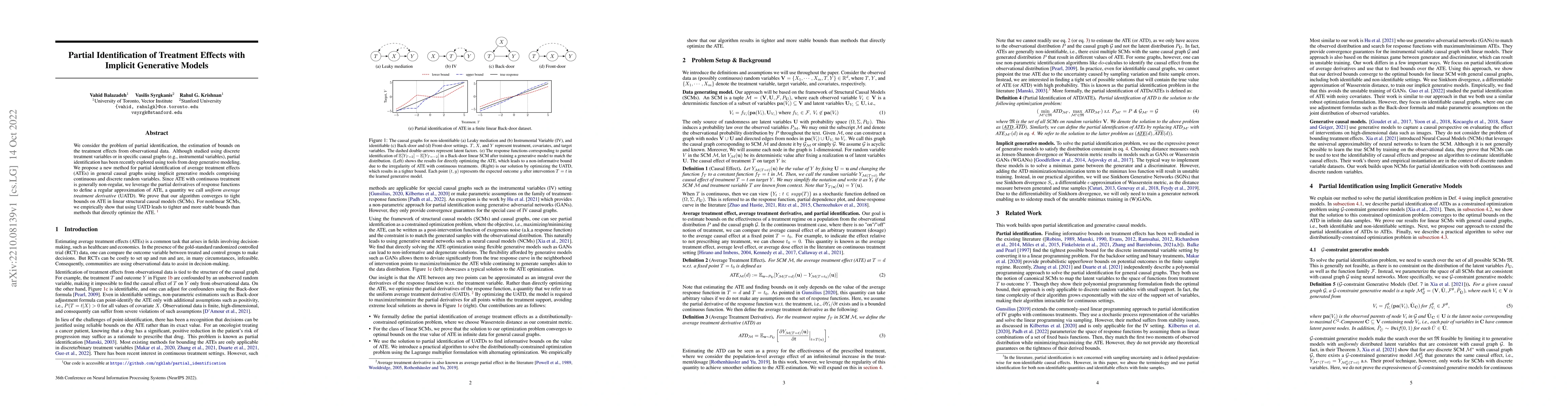 Thumbnail for Partial Identification of Treatment Effects with Implicit Generative
  Models