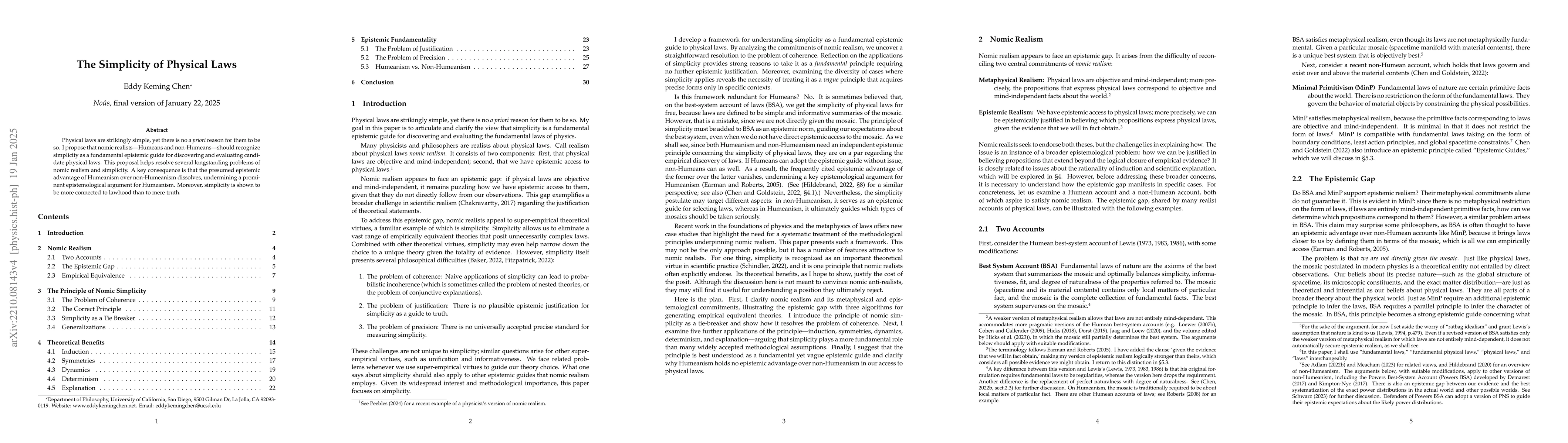 Thumbnail for The Simplicity of Physical Laws