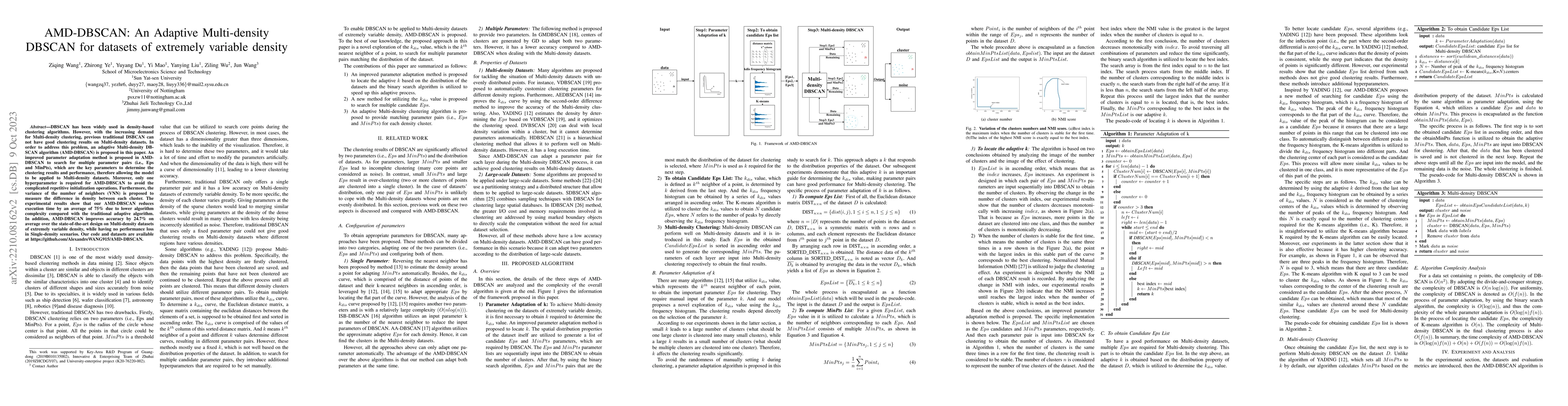 Thumbnail for AMD-DBSCAN: An Adaptive Multi-density DBSCAN for datasets of extremely
  variable density