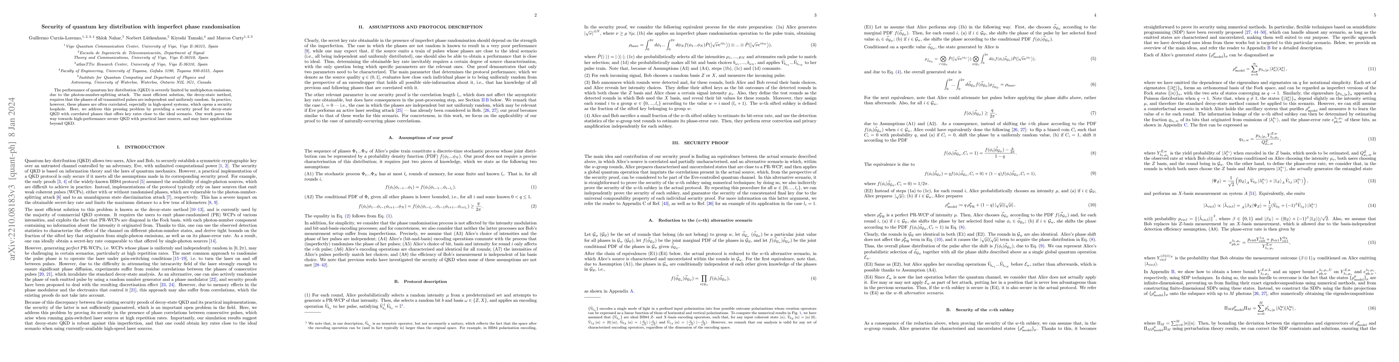 Thumbnail for Security of quantum key distribution with imperfect phase randomisation